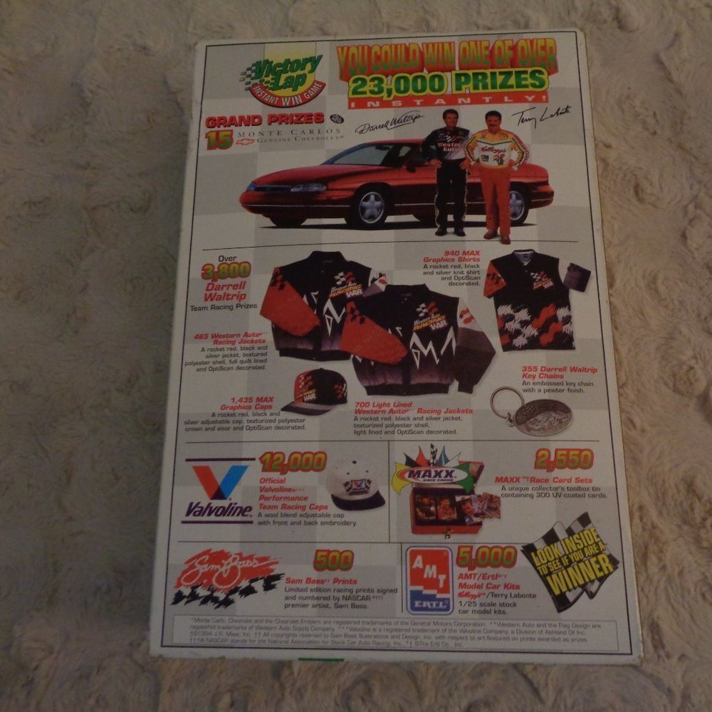 VINTAGE Terry LaBonte & Darrell Waltrip Cereal Box - Picture 2 of 2